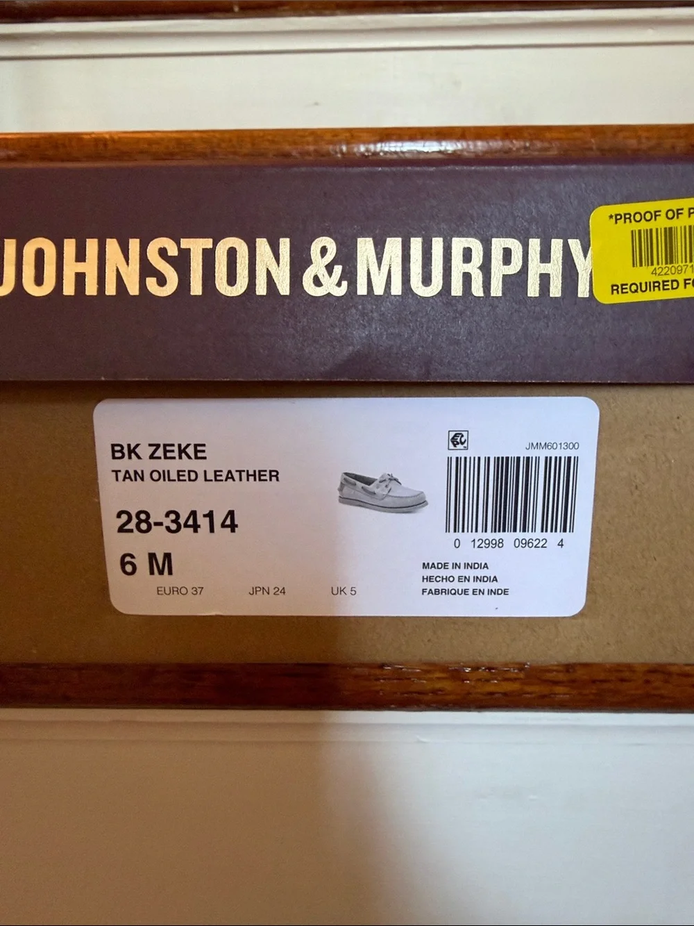 Johnston & Murphy Boy’s Brown Tan Oiled Leather Suede Boat Shoes
